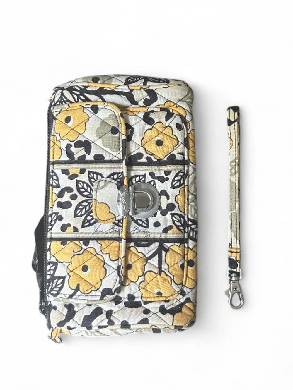 🐆 Vera Bradley Floral Leopard Quilted Wristlet Wallet Retired EUC - Picture 13 of 16